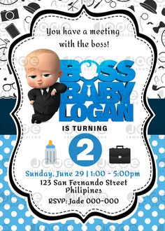 The Boss Baby birthday party printable - Jamakodesigns Boss Baby Room, Boss Baby Party Backdrop, Tuxedo First Birthday Party, Boss Baby Birthday Party Centerpiece, Centerpieces Baby Boss, Boss Baby Birtygday Shirts, Boss Baby Birthday Party For Twins, Boss Baby Coloring Pages Free Printable, Little Boss Baby Party