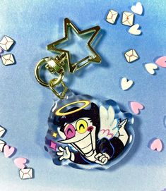 Spamton Deltarune Angel Glitter Keychain Epoxy Charm 1.5in. - Etsy Portugal Glitter Keychain, Things I Need To Buy, Clear Epoxy Resin, Retro Photography, Acrylic Keychains, Toby Fox, Clear Epoxy, Undertale Art, Undertale Fanart