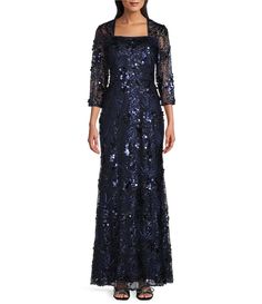 Mom Wedding Dress, Formal Wedding Guest Dress, Mom Wedding, Formal Dresses Gowns, Alex Evenings, Sequin Gown, Formal Dresses For Women, Dress Silhouette, Dillard's