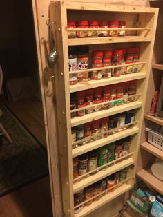 the pantry is stocked with all kinds of food