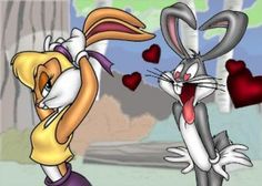 Bugs y Lola Famous Cartoon Couples, Bugs And Lola, Box Bunny, Valentines Day Cartoons, Bunny Valentines, Lola Bunny