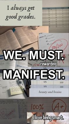 many different pictures with words on them that say, we must reward the manfest