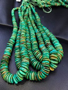 Handmade Green Turquoise Round Necklace, Green Turquoise Necklace With Polished Beads, Southwestern Round Turquoise Necklace, Turquoise Jewelry Necklace, Turquoise Stone Jewelry, Turquoise Jewelry Native American, Donut Shape, American Indian Jewelry, African Turquoise