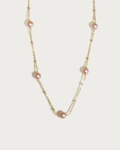 The magic of pearls intertwined with gold plated chain to create a heavenly appearance. This is exactly what you get in Pink Yumi Freshwater Pearl necklace that we have for you. Beautiful to wear on every occasion, this shining piece of jewelry is one of the best accessories you will ever expect to have. If you have been looking for a charmer necklace that comes as a breath of fresh air, then this is exactly what you need. Materials: 18k gold plated brass, freshwater pearl Measurements: 16.5"/41 Pink Pearl Necklace, Instagram Tags, Freshwater Pearl Necklaces, Gold Plated Chains, Fresh Water, Diva, Freshwater Pearls, Pearl Necklace, 18k Gold