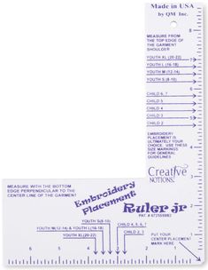 a ruler is shown with the measurements for each item in it's measurement scale