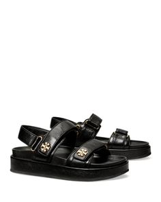 Tory Burch Women's Kira Sport Sandals Tory Burch Kira, Sandals Outfit, Tory Burch Sandals, Kitten Heel Sandals, Strap Sandals Women, Stiletto Sandals, Cute Sandals, Sport Sandals, Slingback Sandal