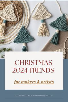 the cover of christmas crafts for makers and artists