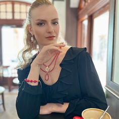 The Holiday Gift Red Bamboo Coral Adjustable Bracelet is a festive and versatile accessory, perfect for the holiday season. It features vibrant red bamboo coral beads in an adjustable design, making it a thoughtful and stylish gift choice. It is advisable to handle it with care, avoid exposing it to harsh chemicals, and store it in a safe and dry place when not in use. Elegant Red Coral Beaded Bracelets For Gift, Elegant Red Coral Beaded Bracelet Gift, Elegant Red Bracelet For Gift, Elegant Adjustable Red Coral Bracelet, Elegant Adjustable Red Coral Necklace, Elegant Red Coral Beaded Bracelets With Adjustable Fit, Elegant Red Coral Adjustable Bracelet, Luxury Red Beaded Bracelets, Elegant Red Necklace For Holiday