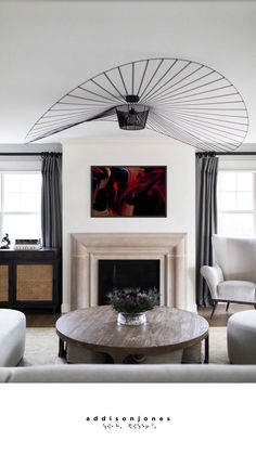 the living room is clean and ready for guests to use it as a focal point