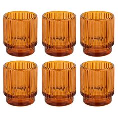 Ribbed Glass Votive Candle Holders - Aesthetic Decor & Candle Holders for Table Centerpiece Votive Candle Stand, Gold Votive Candles, Vintage Wedding Centerpieces, Vintage Centerpieces, Glass Votives, Glass Votive Candle Holders, Antique Candles, Glass Votive Holders, Reception Tables