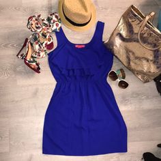 Beautiful Nwot Royal Blue Dress Fits Up To Size Small Casual Royal Blue Mini Dress For Spring, Casual Royal Blue Mini Dress For Summer, Blue Summer Dress, Blue Summer Dresses, Royal Blue Dress, Blue Dress, Dresses Xs, Summer Dress, Blue Dresses