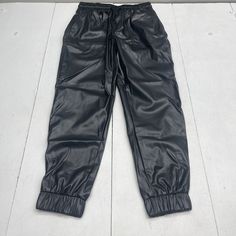 Blank Nyc Black Widow Faux Leather Joggers Women’s 28 New. Condition Is New With Tags See Pics Ls150/23 R17 Lh14 Trendy Black Pants With Faux Front Pockets, Casual Faux Leather Pants With Faux Pockets, Casual Leather Pants With Faux Pockets For Fall, Casual Leather Pants With Faux Pockets For Work, Casual Bottoms With Faux Front Pockets For Night Out, Casual Pants With Faux Front Pockets For Night Out, Casual Pants With Faux Front Pockets For Fall, Faux Leather Joggers, Printed Denim Jeans