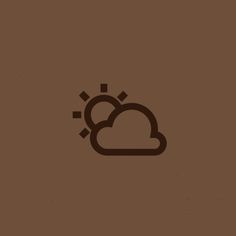 a brown background with the sun and clouds