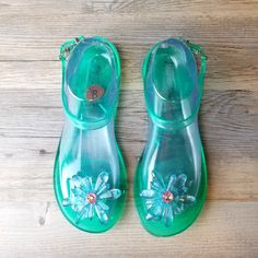 Betsey Johnson Tabby Flower Jelly Flat Sandals Size 8 New Without Tags Summer T-strap Jelly Sandals For The Beach, Betsey Johnson Flower Shoes, Betsy Johnson Fruit Dress, Jelly Flats, Betsey Johnson Shoes, Blue By Betsey Johnson, Summer Flower-shaped Synthetic Flip Flops, Flat Sandals, Toys For Boys