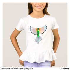 Girls' Ruffle T-Shirt - Fix Ruffle T Shirt, Different Shirt Styles, Shirt Styles, Upgrade Your Style