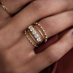 Upon a Star Band | 14k Gold Ring from Melanie Casey Fine Jewelry Celestial Magic, Melanie Casey, Diamond Stacking Rings, Ring Diamond, Classic Ring, Gold Set, Ring Collections, Stacking Ring, Looks Style