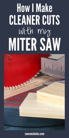 how i make cleaner guts with my miter saw