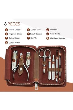 Nail Kit Gift, Fingernail Clippers, Luxury Gifts For Men, Mens Grooming Kit, Pedicure Set, Ingrown Toe Nail, Pedicure Kit, Manicure Kit