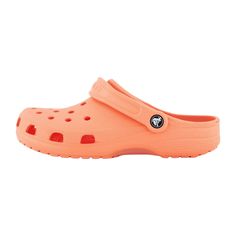 Step into comfort and style with our Crocs Classic Clogs for Women in an eye-catching vibrant orange color. Perfect for young adults seeking both durability and fashion, these classic Crocs feature a lightweight, water-friendly design ideal for everyday wear. The ventilated upper and slip-resistant sole provide breathability and secure footing, while the Croslite foam construction offers a custom fit that molds to your feet. Embrace practicality without sacrificing style - ideal for any casual outing. Classic Crocs, Clogs For Women, Crocs Classic Clogs, Vibrant Orange, Custom Fit, Orange Color, Clogs, Everyday Wear, Orange