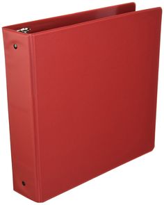 a red binder on a white background