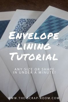 envelopes with the text envelope lining tutor