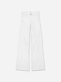 LE SLIM PALAZZO WHITE White Wide Leg Flares For Spring, Chic White Stretch Flare Jeans, Chic White Fitted Flares, Chic Fitted White Flares, White Chic Wide Leg Flares, Chic White Wide Leg Flares, Trendy White Spring Flares, Chic White Wide-leg Flares, White Fitted Wide Leg Flare Jeans