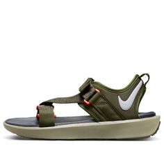 Nike Vista Sandals 'Rough Green' DJ6605-300 Nike Vista Sandals, Nike Original, Nike Models, Natural Life, Mens Sandals, Sandals Summer, Mary Jane Sneaker, Summer Shoes, Custom Fit