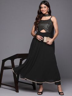 Sequin Embroidery Kurta With Trousers & Dupatta Set For Women, Kurti Set For Women, Indian Suit, Indo Western Outfit, Wedding Indian Dress VitansEthnics Black Embellished Palazzo Set For Diwali, Traditional Embellished Black Palazzo Set, Designer Embellished Black Palazzo Set, Black Floor-length Palazzo Set For Party, Embellished Black Bollywood Palazzo Set, Maxi Length Palazzo Set With Mirror Work, Black Floor-length Palazzo Set For Festive Occasions, Black Floor-length Festive Palazzo Set, Festive Black Floor-length Palazzo Set