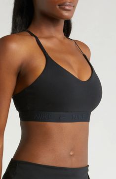 Nike Dri-FIT Indy Light Support Sports Bra | Nordstrom Nike Sports Bra With Built-in Bra For Training, Push-up Sports Bra With Light Support For Yoga, Nike Sports Bra With Built-in Bra For Yoga, Nike Yoga Sports Bra With Built-in Bra, Athleisure Push-up Sports Bra For Workout, Training Bra With Adjustable Straps And Stretch Fit, Nike Seamless Sports Bra For Training, Athleisure Push-up Sports Bra For Gym, Adjustable Strap Push-up Sports Bra