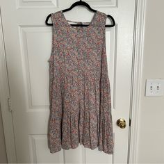 Sleeveless, Flowy, Very Cute Multicolor Sleeveless Mini Dress For Daywear, Multicolor Sleeveless Sundress For Daywear, American Eagle Dress, Lace Bustier, Cap Dress, Bow Detail Dress, Denim Mini Dress, Fitted Skirt, Sleeveless Mini Dress