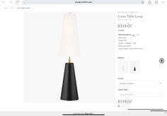 an image of a lamp that is on the web page for a product listing site