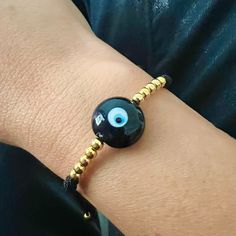 Adjustable bracelets to any size. Individual sale Affordable Black Beaded Evil Eye Bracelet, Bohemian Black Evil Eye Bracelet Gift, Evil Eye Black Bracelet, Adjustable Black Bohemian Evil Eye Bracelet, Black Adjustable Evil Eye Bracelet, Black Dots, Eye Black, Adjustable Bracelet, Instagram Followers