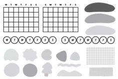 the different shapes and sizes of rocks are shown in this graphic file, with each one being