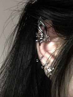 Acubi Tattoo, Tgcf Aesthetic, Alt Style Outfit, Emo Earrings, Glasses Outfit, Lip Jewelry, Pointy Ears, Pretty Ear Piercings, Pointed Ears