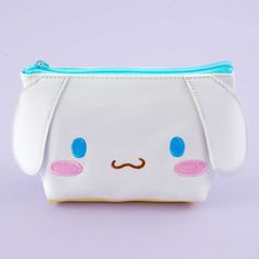 Cinnamoroll Lovely Face Pouch - Blippo Kawaii Shop Portable White Pencil Case Pouch, Playful White Pencil Case For Everyday Use, White Kawaii Pouch For School, Kawaii Pencil Case With Zipper Closure, White Kawaii Pouch Cosmetic Bag, White Kawaii Portable Cosmetic Bag, Cute Zipper Pouch Cosmetic Bag, Cute Cosmetic Bag With Zipper Pouch, Cute White Travel Pencil Case