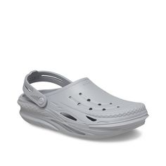 Crocs-Off Grid Clog Take on the day in the Off Grid clog from Crocs. A plush EVA design combined with a thicker, padded sole ensures a comfortable fit to follow you throughout the day. Gray Slip-on Synthetic Clogs, Comfortable Gray Slip-on Clogs, Gray Synthetic Round Toe Clogs, Gray Slip-on Clogs With Cushioned Footbed, Casual Gray Synthetic Clogs, Gray Cushioned Slip-on Clogs, Gray Synthetic Clogs With Cushioned Footbed, Gray Closed Toe Synthetic Clogs, Gray Synthetic Closed Toe Clogs