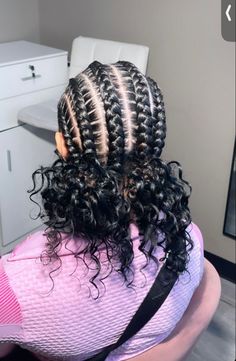 Simple Cute Braided Hairstyles Black, Black Braided Hairstyles With Beads, Hairstyles For Graduation Braids, Easy Cute Hairstyles Black Women, Braided Hairstyles With Real Hair, Easy Quick Braided Hairstyles Black, Hair Styles Ideas Black Women, Stitch Braids 2 Buns, No Weave Braids