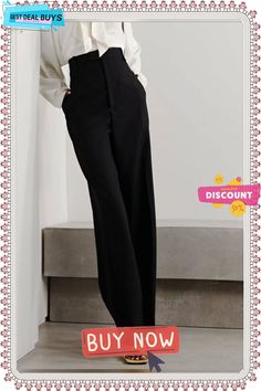 Elegant Plain Fashion Regular Fit No Elasticity Pants Plain Fashion, Inexpensive Fashion, Type Of Pants, Straight Pants, Workout Pants, Fashion Pants, Online Store, Pants For Women, Best Deals