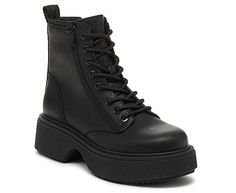 Rocket Dog Women's Bingo Combat Boot - Black These edgy lace-up Bootsfeature a Rubber platform sole and a striking design that is sure to turn heads. Whether you're hitting the city streets or rocking out at a concert, the Bingo Black Bootswill help you stand out from the crowd.  Synthetic upper  4" heel height  Lace up closure   Rubber outsole Casual High Ankle Platform Boots For Concert, Trendy High Ankle Lace-up Boots For Concerts, Winter Concert Lace-up Combat Boots, Winter Lace-up Combat Boots For Concerts, Trendy Fall Concert Lace-up Boots, Platform Lace-up Synthetic Combat Boots, High-top Synthetic Platform Boots For Concerts, Edgy Lace-up Boots With Chunky Platform For Spring, Edgy High-top Lace-up Boots For Spring