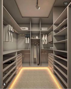 A Walk In Closet, Design Ložnic, Dressing Room Closet, Walking Closet, Hiasan Bilik Tidur, Dream Closet Design, Walk In Closet Design, Closet Design Layout, Luxury Closets Design