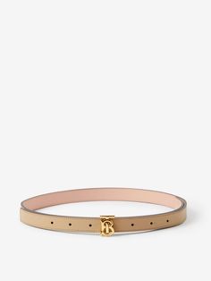 Leather Reversible TB Belt in Oat Beige/dusky Pink - Women | Burberry® Official Burberry Monogram, Thomas Burberry, Designer Belts, Dusky Pink, Belts For Women, Leather Belt, Classic Black, Burberry, Monogram