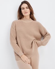 Find true ease in this 100% organically grown cotton sweater with the weighty feel you love. A goes-with-everything fit makes it the perfect choice for soothing Saturdays, self-care Sundays, and beyond. Details + Design: Long sleeve. Mock neck. Hits at hip. Drop shoulder. 26" length. Material: 100% Organically Grown CottonCare: Machine Wash; Lay Flat To DryImported | Organic Cotton Mock Neck Sweater Haven Well Within Cozy Cotton Sweater In Neutral Color, Effortless Sweater For Layering With Relaxed Fit, Effortless Relaxed Fit Sweater For Layering, Cozy Neutral Cotton Sweater, Neutral Relaxed Fit Sweater For Everyday, Relaxed Fit Neutral Sweater For Everyday, Effortless Relaxed Fit Everyday Sweater, Effortless Relaxed Fit Sweater For Everyday, Everyday Relaxed Fit Organic Cotton Sweater