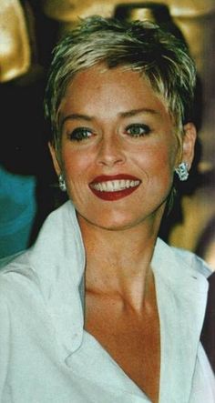 12 Impressive Sharon Stone Short Hairstyles - Pretty Designs Celebrity Haircuts, Sonakshi Sinha, Sassy Hair