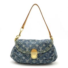 Used Louis Vuitton Louis Vuitton Monogram Denim Pretty Handbag Bag Blue M95050 (Sku: Gzl14hx4) === General === Brand : Louis Vuitton === Design === Type : Handbag Material : Monogram Denim Color : Blue Gender : Women === Size === Size (Hxwxd) : 16cm X 27cm X 5cm / 6.29'' X 10.62'' X 1.96'' === Included Items === Accessories : None Accessories Notice : Before Purchasing, Please Refer To The Images Of The Accessories Included With The Item. === Condition === Condition : Used (Good) Ranking : Rank Blue Monogram Canvas Shoulder Bag With Branded Hardware, Luxury Denim Shoulder Bag, Luxury Denim Blue Shoulder Bag, Designer Denim Blue Bags, Used Louis Vuitton, Cute Handbags, Denim Color, Colored Denim, Denim Mini