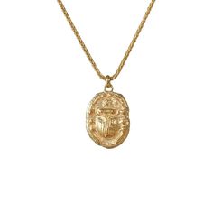 Ancient Scarab Gold Talisman Necklace | COMMON ERA Egyptian Sun, Common Era, Egyptian Scarab, Talisman Necklace, Ancient Egyptians, Scarab Beetle, Sun God, White Gold Chains, Ethical Jewelry