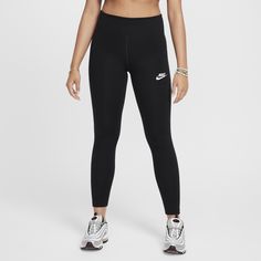 There's a reason we call these our Classic leggings. A staple for everyday wear, they're made from fabric that's thick but still lightweight, peachy-soft but still strong. Plus, they stretch with your every move and feature a high-waisted design to help you stay comfortably covered. Nike Leggings Women, Nike Legging, Classic Girl, Nike Leggings, Fly Girl, Girls High, Nike Kids, High Waisted Leggings, Nike Sportswear