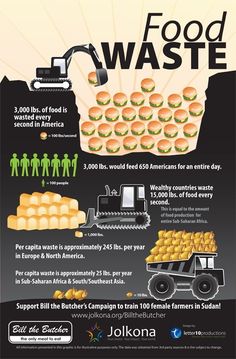 an info poster showing the impact of food waste