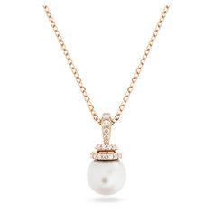 Sometimes simple luxury can be the most striking. This Originally pendant is a perfect example, featuring a rose gold-tone plated chain connected to a single Swarovski Crystal Pearl. A shimmering pavé of Swarovski Zirconia adorns the top of the pearl for extra radiance. 2024 Jewelry, Simple Luxury, Pearl Rose, Shop Till You Drop, Flower Jewelry, Romantic Gifts, Single Earring, Crystal Pearls, The Pearl