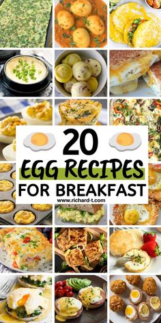 20 egg recipes for breakfast with the title overlay