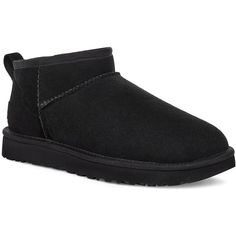 Women's UGG Australia Classic Ultra Mini in Black sku: 1116109BLK Ultra Mini Ugg, Uggs Boots, Ugg Classic Ultra Mini, Black Uggs, Jerome Dreyfuss, Mens Uggs, Ugg Classic, Girl Backpacks, Suede Heels